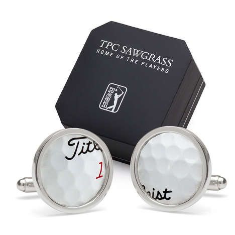 Upcycled Golf Ball Cufflinks