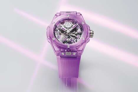 Transparent Purple Timepieces