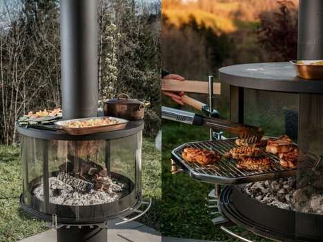 Cooking-Friendly Outdoor Fireplaces